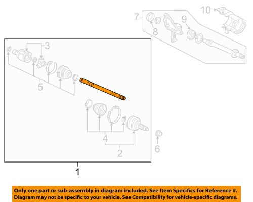 Honda oem 2015 pilot drive axles-front-axle assembly left 44306szaa12