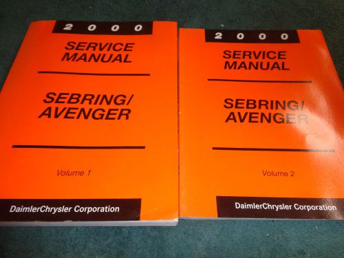 2000 chrysler sebring / dodge avenger shop manual set / original books