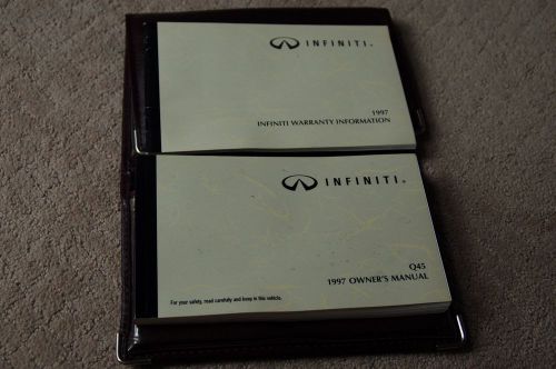 Owner&#039;s manual set for 1997 infiniti q45 oem part om7efy33u2 factory owners