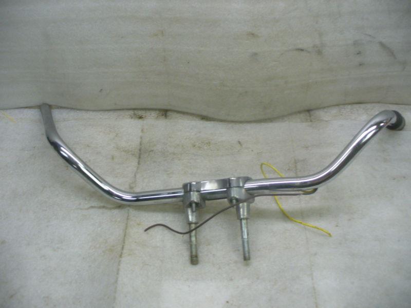 Harley flst/others 1" dimpled with holes handle bars,risers and top clamp.