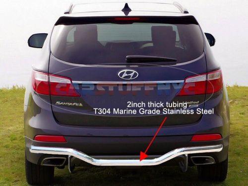 13-2016 hyundai santa fe rear single bumper guard protector cover shield bar s/s