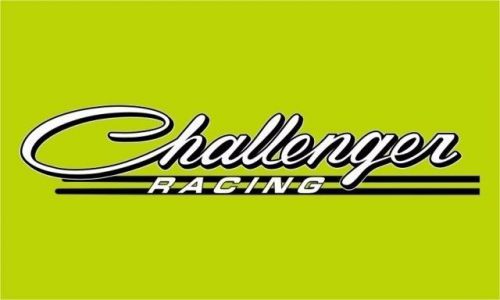 Challenger racing banner flag dodge mopar green 4x2 ft