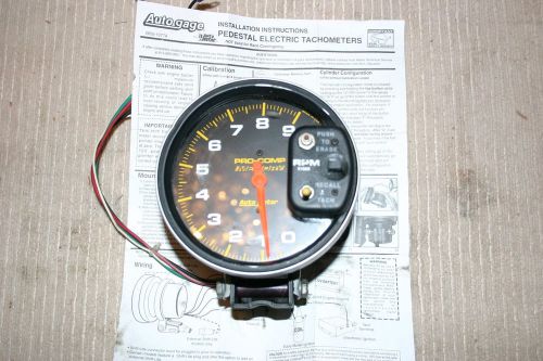 Autometer pro comp memory 5 inch 9,0000 rpm used tested and working.