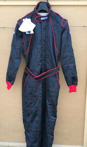 Sparco pro-cup racing suit, motorsport one piece, black/red size 4 new with tags