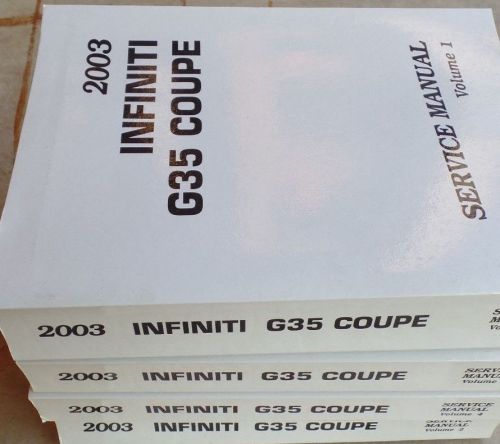 2003 infiniti g35 g 35 coupe service repair shop workshop manual set oem new