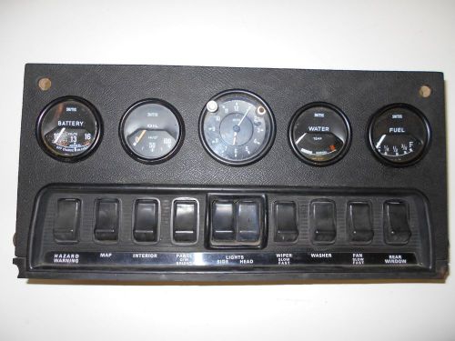 Jaguar xke e-type 1969 dash, center section only with gauges and switches