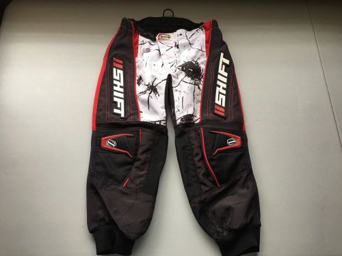 Shift racing kids size 6/22 racing pants youth motocross red black white