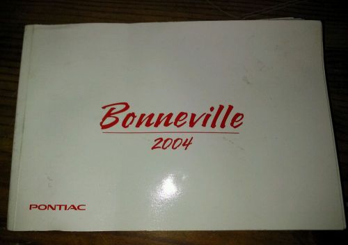 2004 pontiac bonneville owners manual