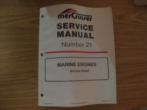 Vintage 1994 mercury mercruiser #21 marine engines in line diesel service manual