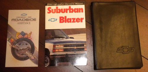 1992 chevrolet c/k suburban &amp; blazer factory owners manual 1500 2500 3500 4x4