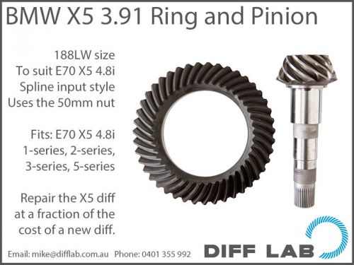 Bmw e70 x5 4.8i ring and pinion gear set 3.91