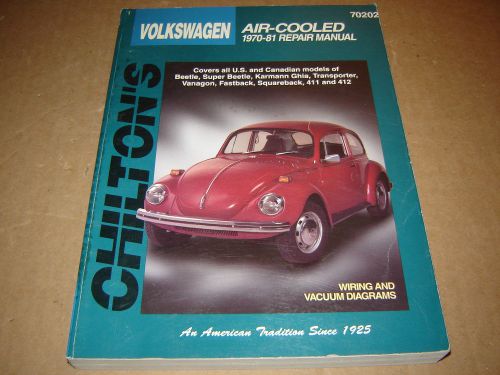 1970-81 volkswagen air-cooled beetle supr betle kgia  shop service repair manual