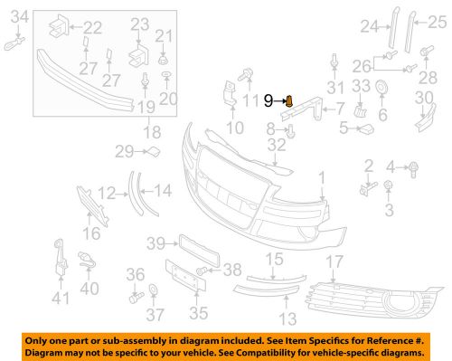 Audi oem 08-10 a8 quattro front bumper-guide grommet 4e0807995