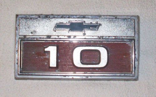 Vintage chevolet 1966 c 10 k 10 suburban fender emblem nameplate 3874041 #1