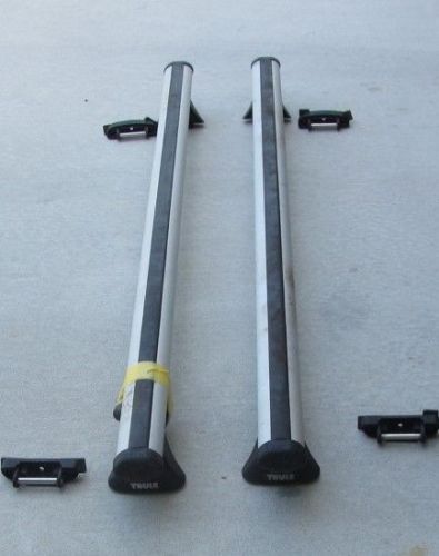 Thule roof rack aluminum load bars 54&#034;  quick disconect