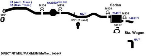 Ap exhaust 9094, walker 31552 gasket