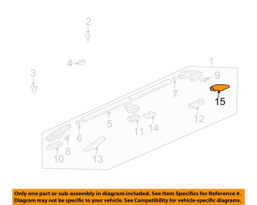 Honda oem pilot roof rack rail luggage carrier-rear cover right 75278s9va10