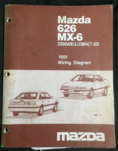 1991 mazda 626/mx-6 factory oem wiring diagram manual