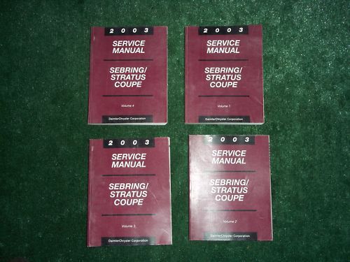 2003 chrysler sebring &amp; dodge stratus coupe oem factory service manuals