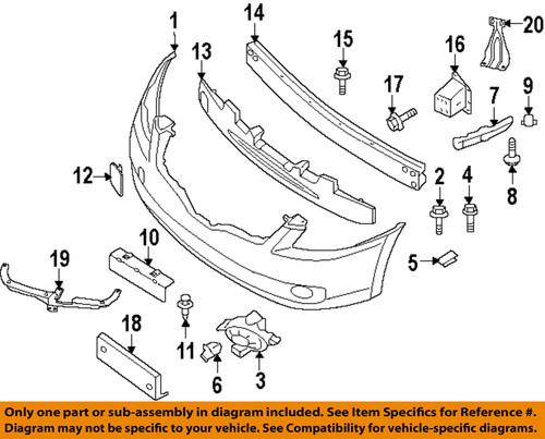 Nissan oem 622a1zx00h front bumper-access cover