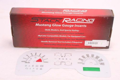 2005-2009 mustang gt white face gauges insert stack racing 41117