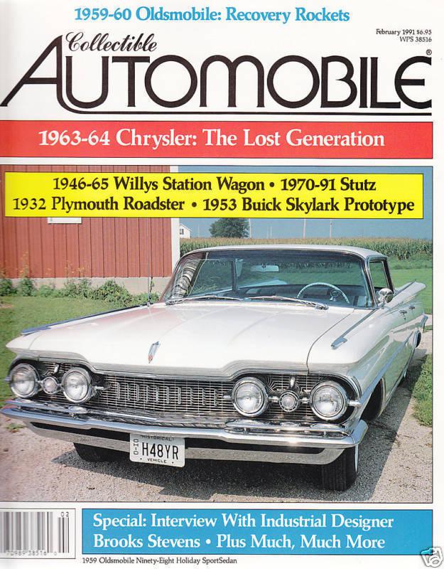 1959-60 oldsmobile 1963-64 chrysler 1946-65 willys 1970-91 stutz 1932 plymouth