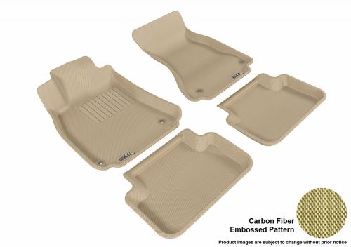 Maxpider 3d rubber molded floor mat for audi a4/s4/rs4 09-15 kagu tan row 1 2