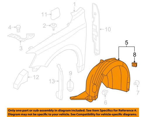 Vw volkswagen oem 12-14 jetta-fender liner left 5c6805911q