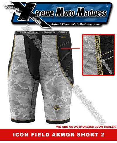 Icon field armor short 2 stunt protection lg 28400042