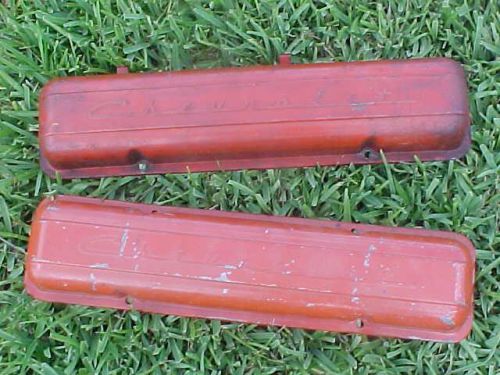 1959-1967-chevrolet-corvette orange script valve covers vintage great patina man