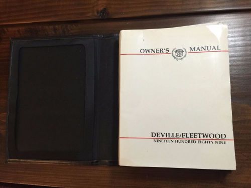 89 1989 cadillac deville/fleetwood owners manual in leather case