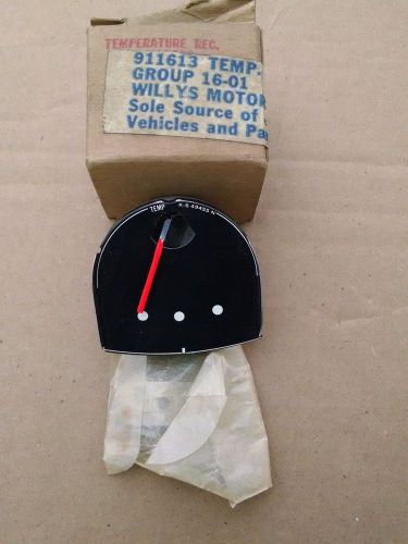 Nos willys jeep temp gauge # 911613 early vj/sw/sd/pu