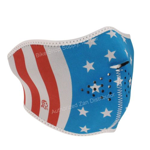 Zan headgear wnfm176hg, neoprene half mask, glow n dark rev blk, stars &amp; stripes