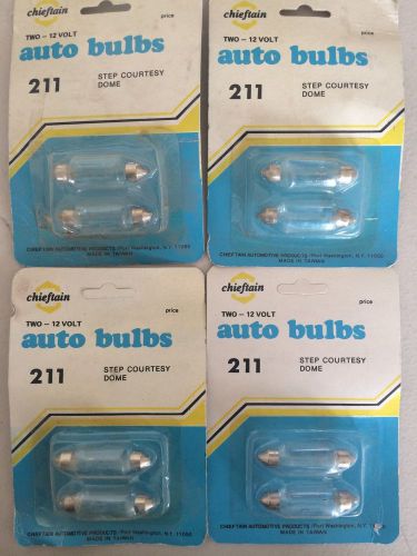 (4) packs of 2 # 211 cheiftain auto bulbs two-12 volts step courtsey dome