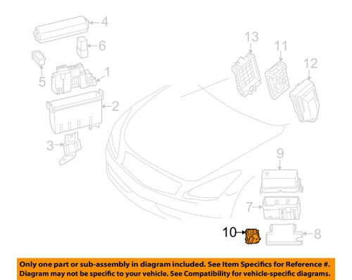 Infiniti nissan oem 08-13 g37 electrical-relay box bracket left 24388jk60c