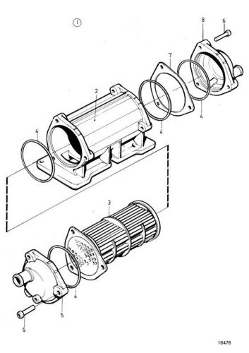 Volvo penta oil cooler o-ring kit replaces 3581070 d31 d32 d41 d42 d43 d44 d300