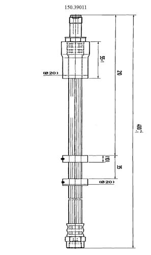 Centric parts 150.39011 front brake hose