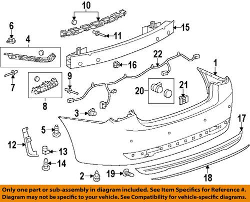 Chevrolet gm oem 96982891 rear bumper-harness