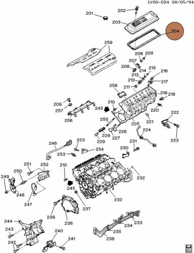 New genuine gm valve cover gasket 92 corvette 5.7p (lt1)  gm# 14088564