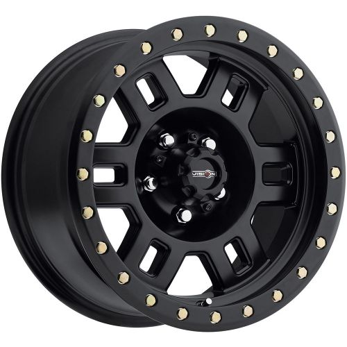16x8 black vision manx 398 5x4.5 +0 wheels toyo open country h/t 265/75/16 tires