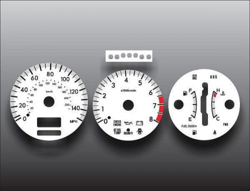 2004 subaru forester xt turbo dash instrument cluster white face gauges