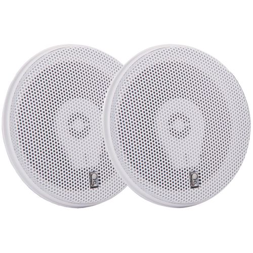 New polyplanar 6&#034; titanium series 3-way marine speakers - (pair)white ma850