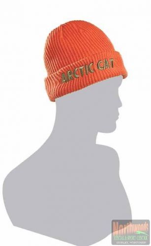 Arctic cat adult watchman beanie / hat - osfm - orange with camo lining 5253-161