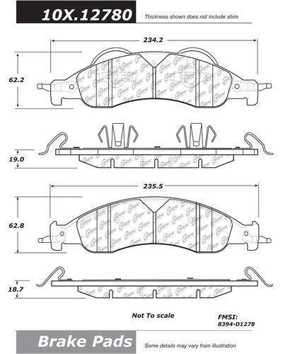 Centric 106.12780 brake pad or shoe, front