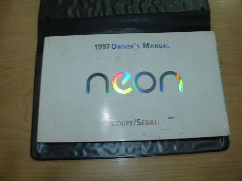 1997 owner&#039;s manual neon coupe/sedan with cover