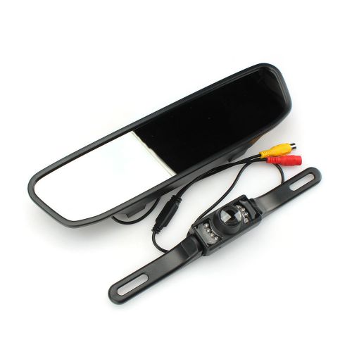 4.3&#034;lcd wireless night vision car rear view mirror monitor backup reverse camera