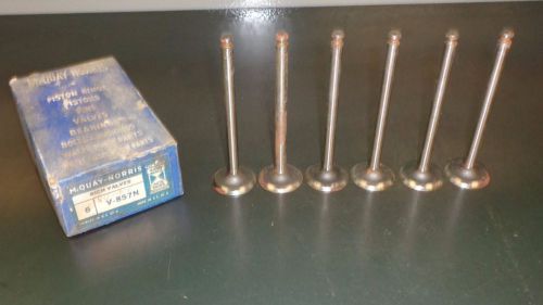 Lot of (6) new mcquay norris engine intake valves v-857n 1932-1946 studebaker