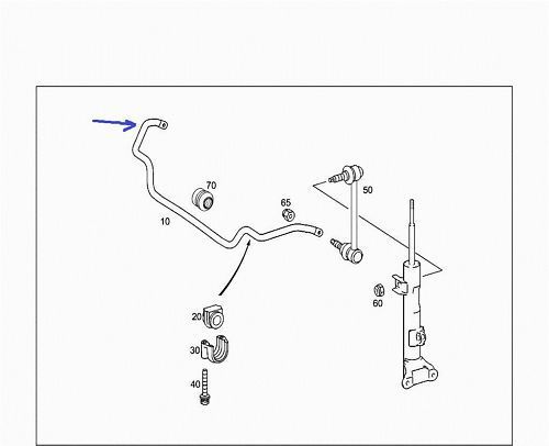 Oem mercedes-benz c230 c240 c320 clk55 clk550 c55 amg torsion bar 2033233165 new