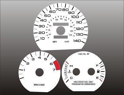 1993-1996 lincoln mark viii instrument cluster white face gauges 93-96