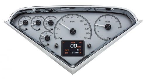 Dakota digital 55-59 chevy pickup hdx gauge instrument silver alloy hdx-55c-pu-s